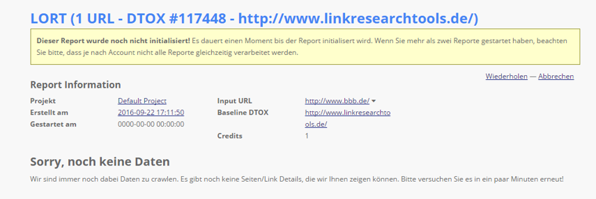 Bedeutung der einzelnen Reportbereiche