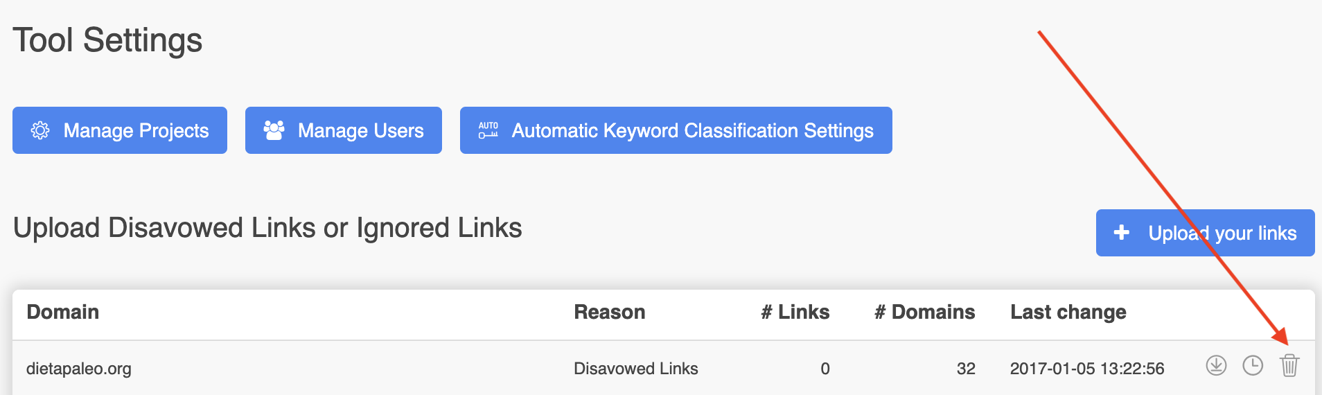 Removing all Disavow information