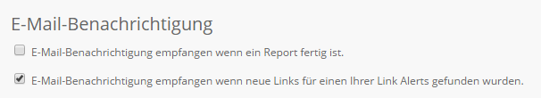 E-Mail Benachrichtigung