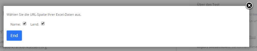 Backlinks Upload oder Einfügen über Excel
